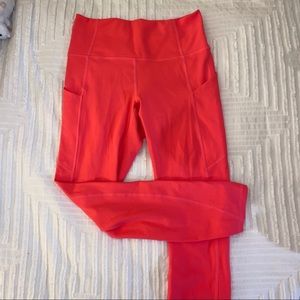 Neon pink FABLETICS sculpt knit leggings, XS